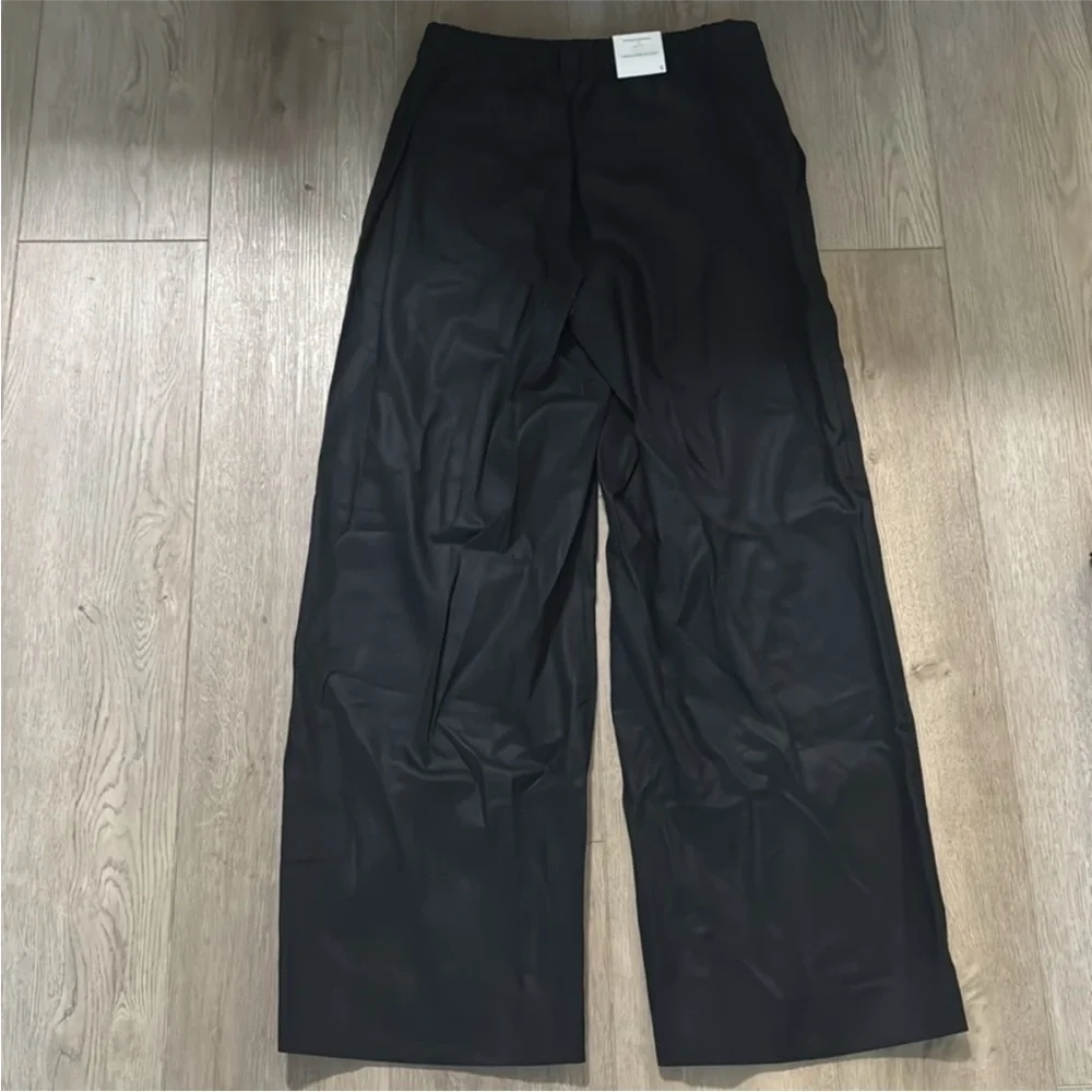 NWT! Banana Republic Black Hayden Wide Leg Linen Blend Pull On Pant - #712888 🩷